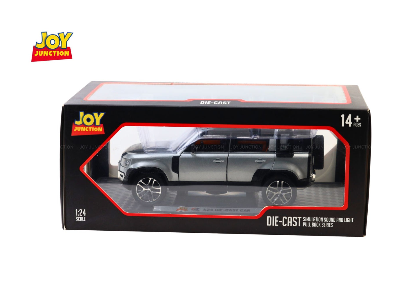 Land Roverr Defenderr 1:32 Scale Diecast Pull Back Toy Car with Openable Doors, Lights & Engine Sound - Joy Junction Uncatego