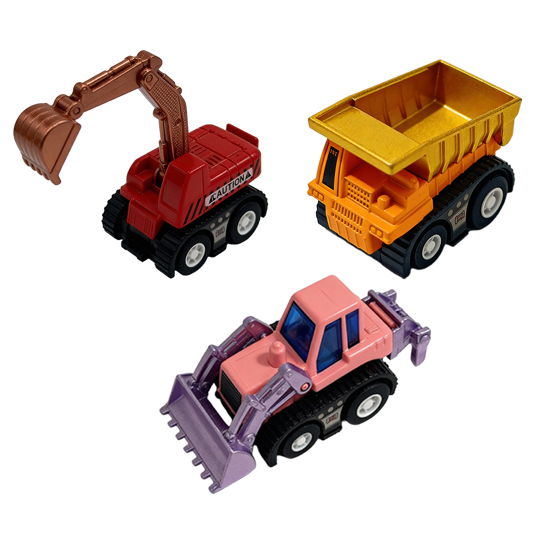 Mini Racer High Speed Engeering Series - Dipper,Digger,Lifter Pullback Toy (Pack of 3 Multicolors) - Joy Junction Uncategoriz
