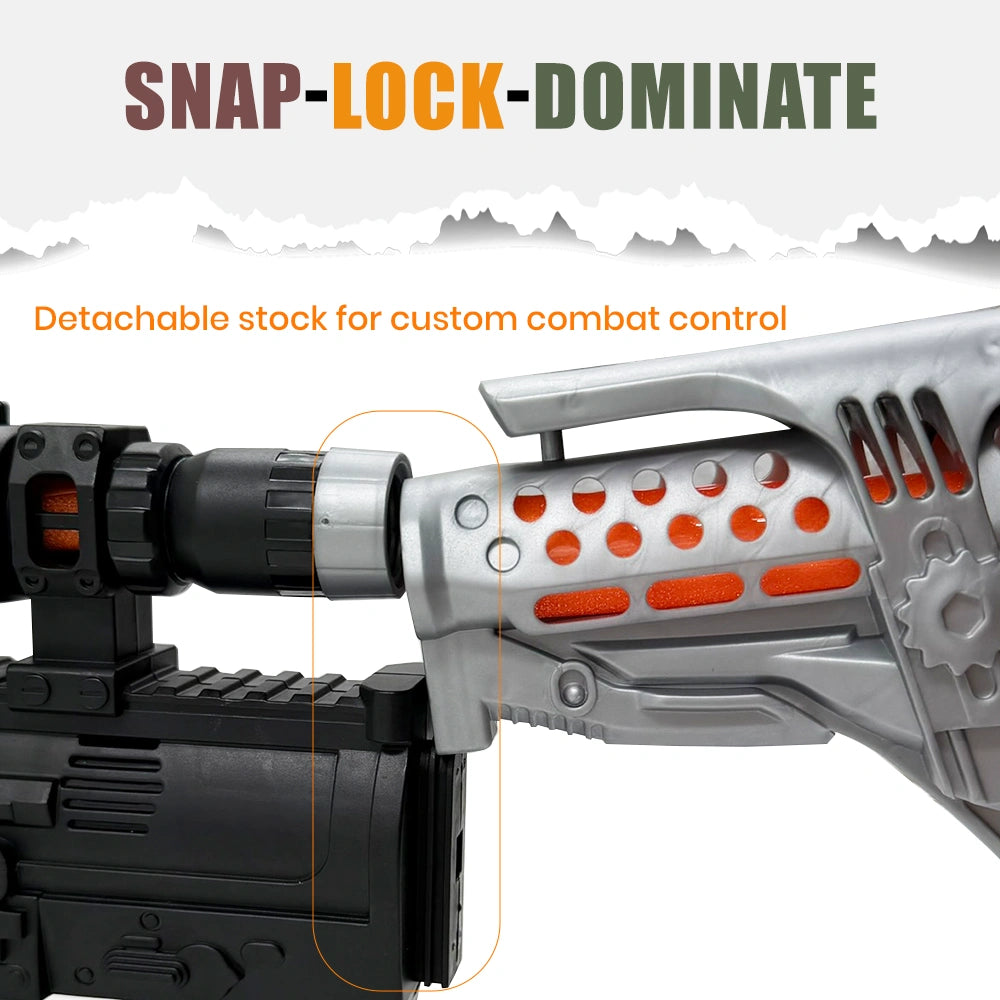 Military Camouflage Gun Toy for Kids – Light, Sound and Vibration Action