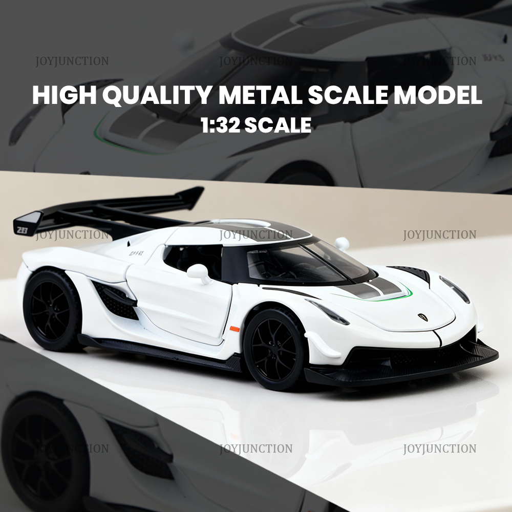 Koengseg Jesko Diecast Car 1:32 Scale – Metal Model with Lights, Sound & Pull-Back Action