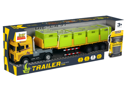 1:24 Scale Transporter Construction Truck Toy with Trailer – Pull Back Action - Image 8