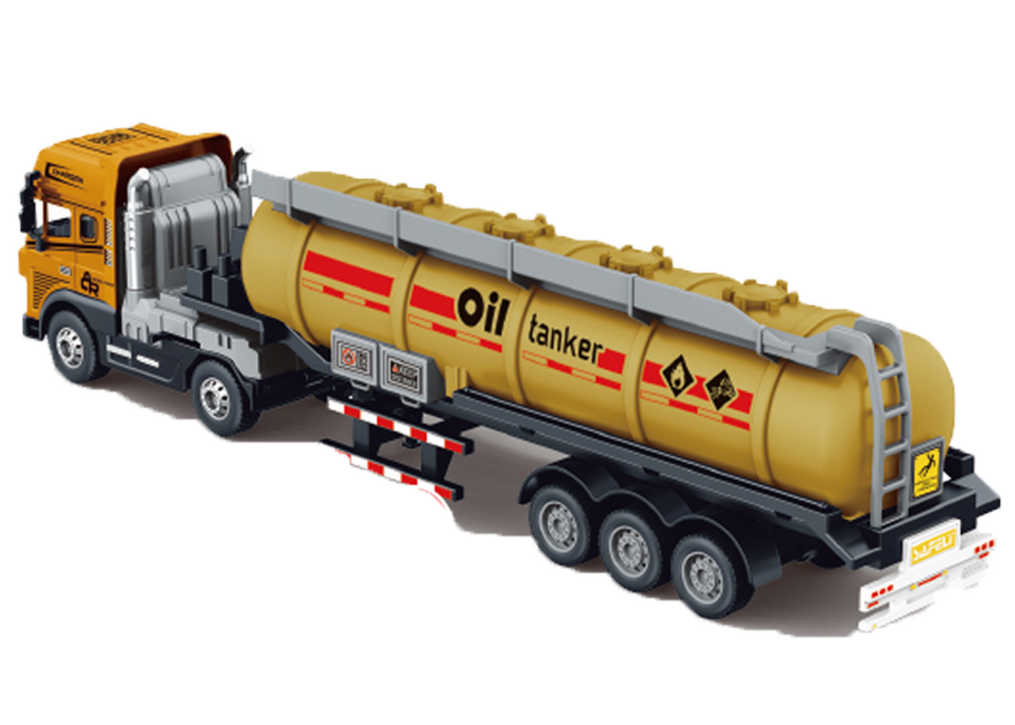 1:24 Scale Transporter Series Oil Tanker Truck Toy with Pull-Back Action - Image 5