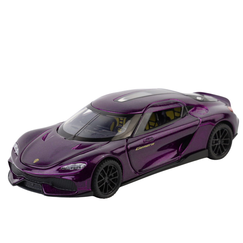 Koengseg 1:32 Scale Alloy Metal Pullback Toy car with Openable Doors Light Music