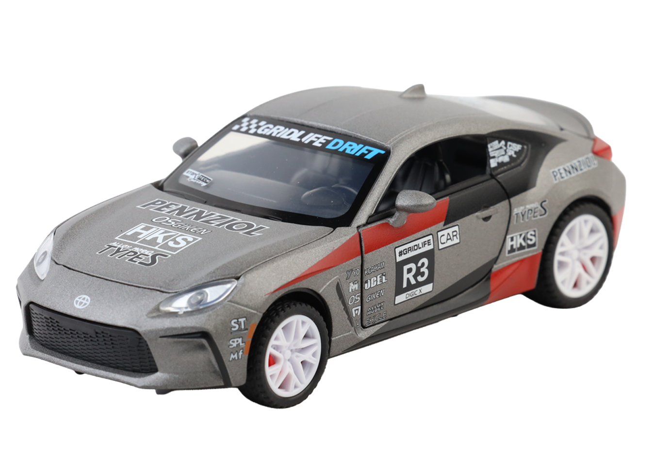 Toyota GR-86 1:32 Scale Alloy Metal Pullback Toy car with Openable Doors Light Music - Image 1