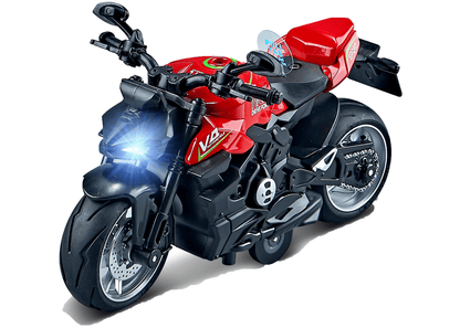 1:12 Scale Classic Motorcycle Toy with Pull Back Action, Lights & Sound – Kids & Collectors