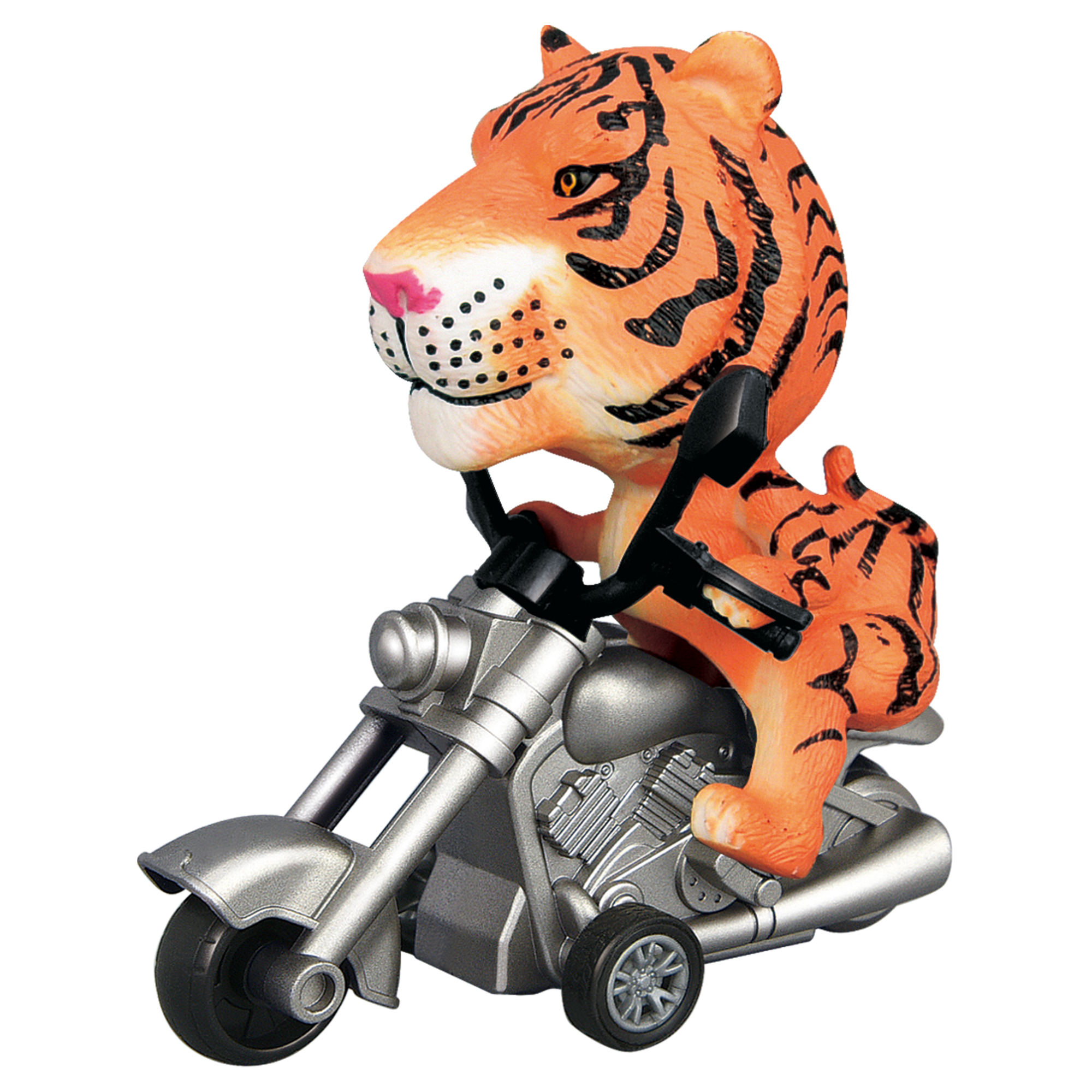 Friction Powered Push & Go Jungle Riders Tiger - Animal Bike Toy for Kids, Detachable Animal, No Batteries Required