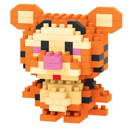 Tiger Mini DIY Building Blocks Set (195 Pcs) – Interlocking Construction Toys for Kids