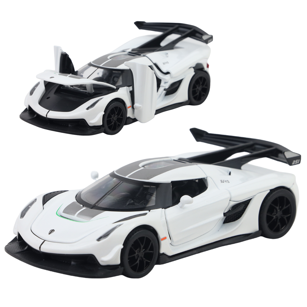 Koengseg Jesko Diecast Car 1:32 Scale – Metal Model with Lights, Sound & Pull-Back Action