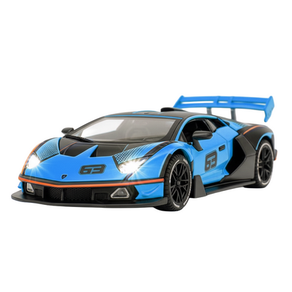 Lamborghini 1:32 Scale Alloy Metal Pullback Toy car with Openable Doors Light Music