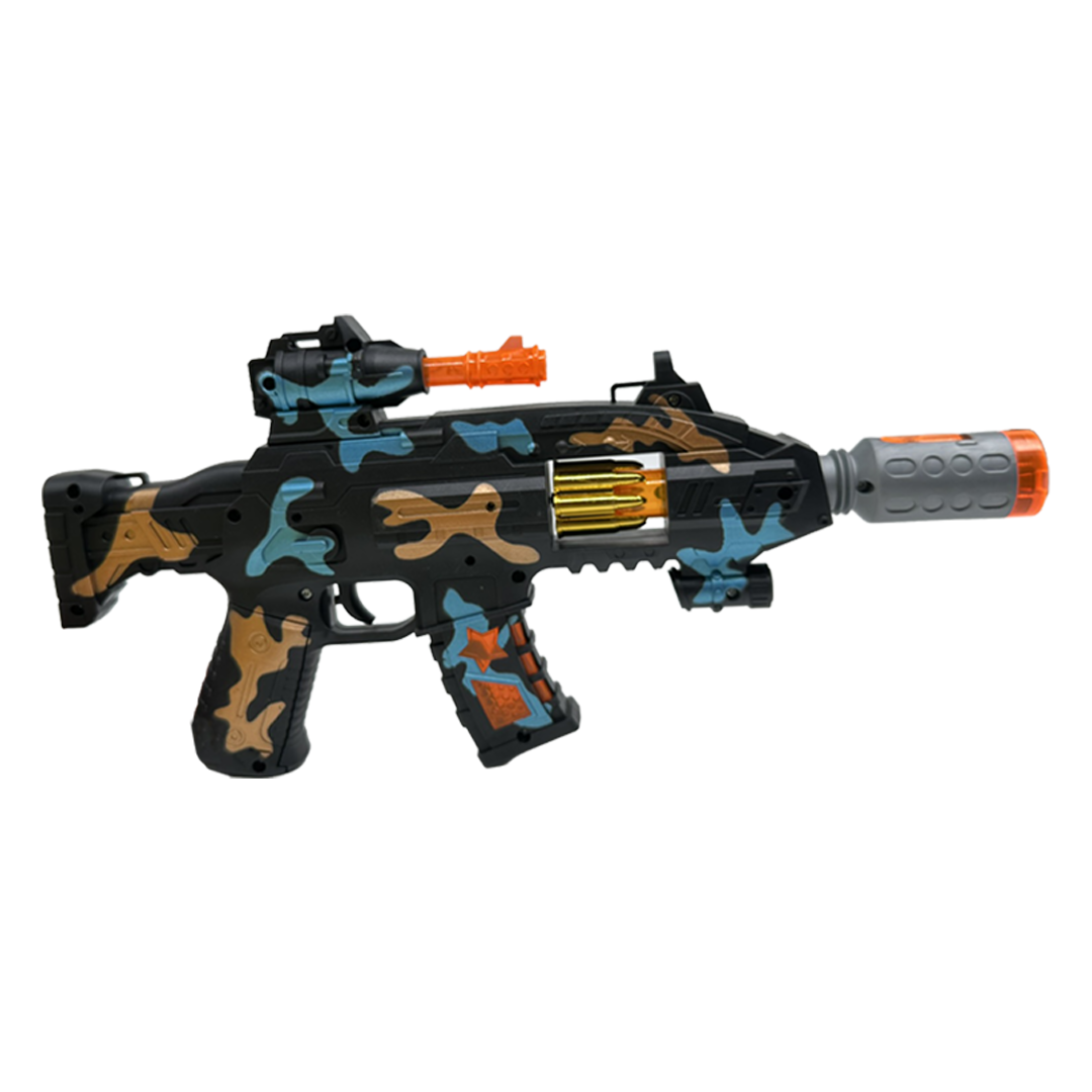 JOY JUNCTION Defender Gun with Light, Sound, Vibration & Smoke-Effect Musical Toy Gun | Future Gun Toy for Boys 3+ Years, Act