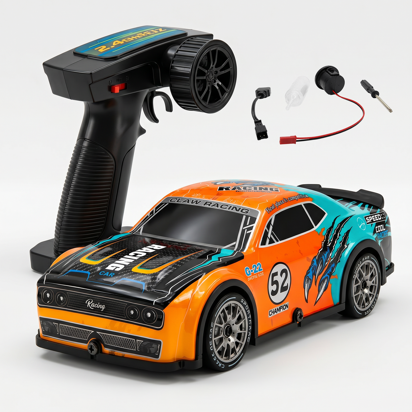 Rechargeable Remote Control - High Speed Drift Racing Car with Extra Drift Tires – Light & Smoke