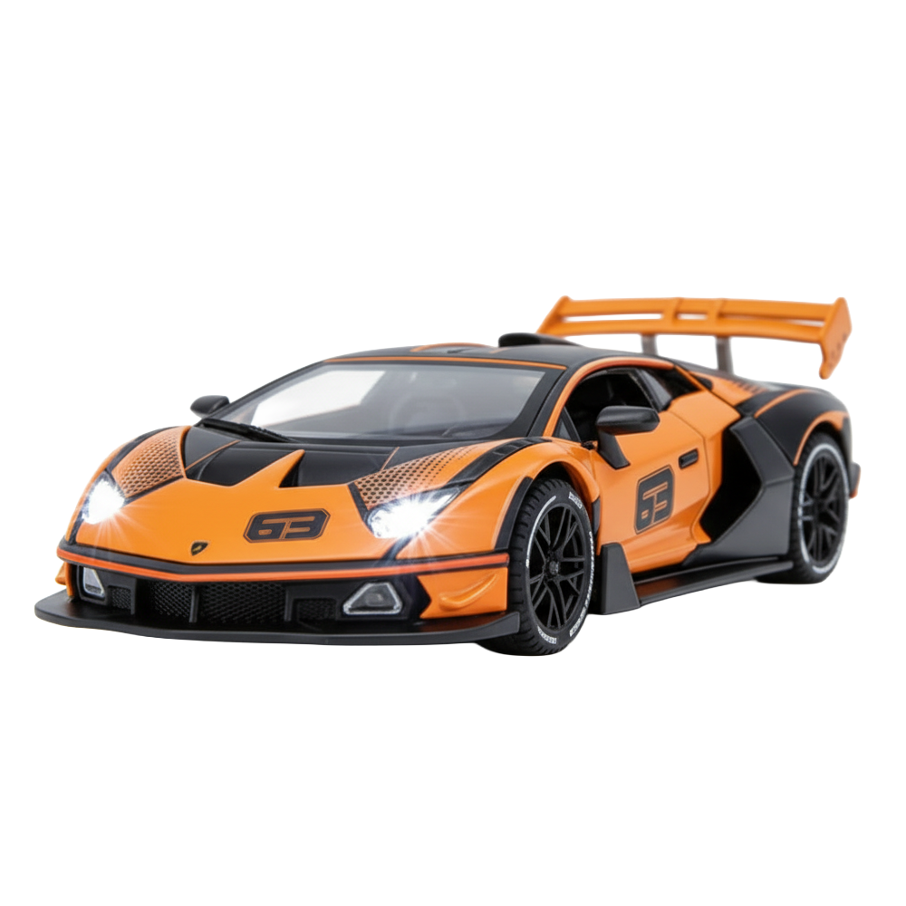 Lamborghini 1:32 Scale Alloy Metal Pullback Toy car with Openable Doors Light Music