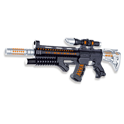 Military Camouflage Gun Toy for Kids – Light, Sound and Vibration Action