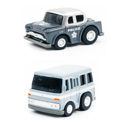 Mini Racer High Speed Transport-Series, Police-Car & Van Pullback Toy (Pack of 2 Multicolors) - Joy Junction Uncategorized (I