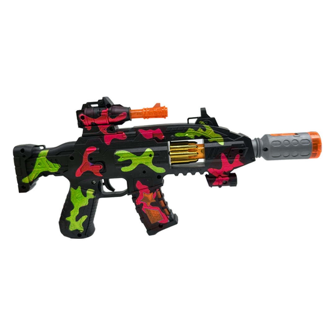 JOY JUNCTION Defender Gun with Light, Sound, Vibration & Smoke-Effect Musical Toy Gun | Future Gun Toy for Boys 3+ Years, Act