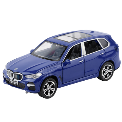 BMW X5 1:32 Scale Alloy Metal Pullback Toy car with Openable Doors Light Music