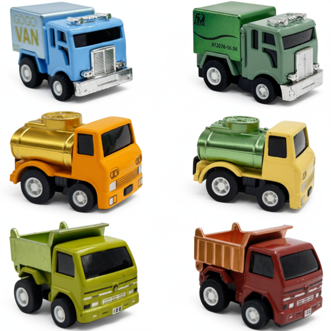 Mini Racer High Speed Transport-Series GOGO-Truck, Dipper, Tanker Pullback Toy (Pack of 3 Multicolors) - Joy Junction Uncateg