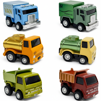 Mini Racer High Speed Transport-Series GOGO-Truck, Dipper, Tanker Pullback Toy (Pack of 3 Multicolors) - Joy Junction Uncateg