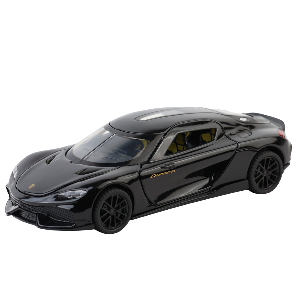 Koengseg 1:32 Scale Alloy Metal Pullback Toy car with Openable Doors Light Music