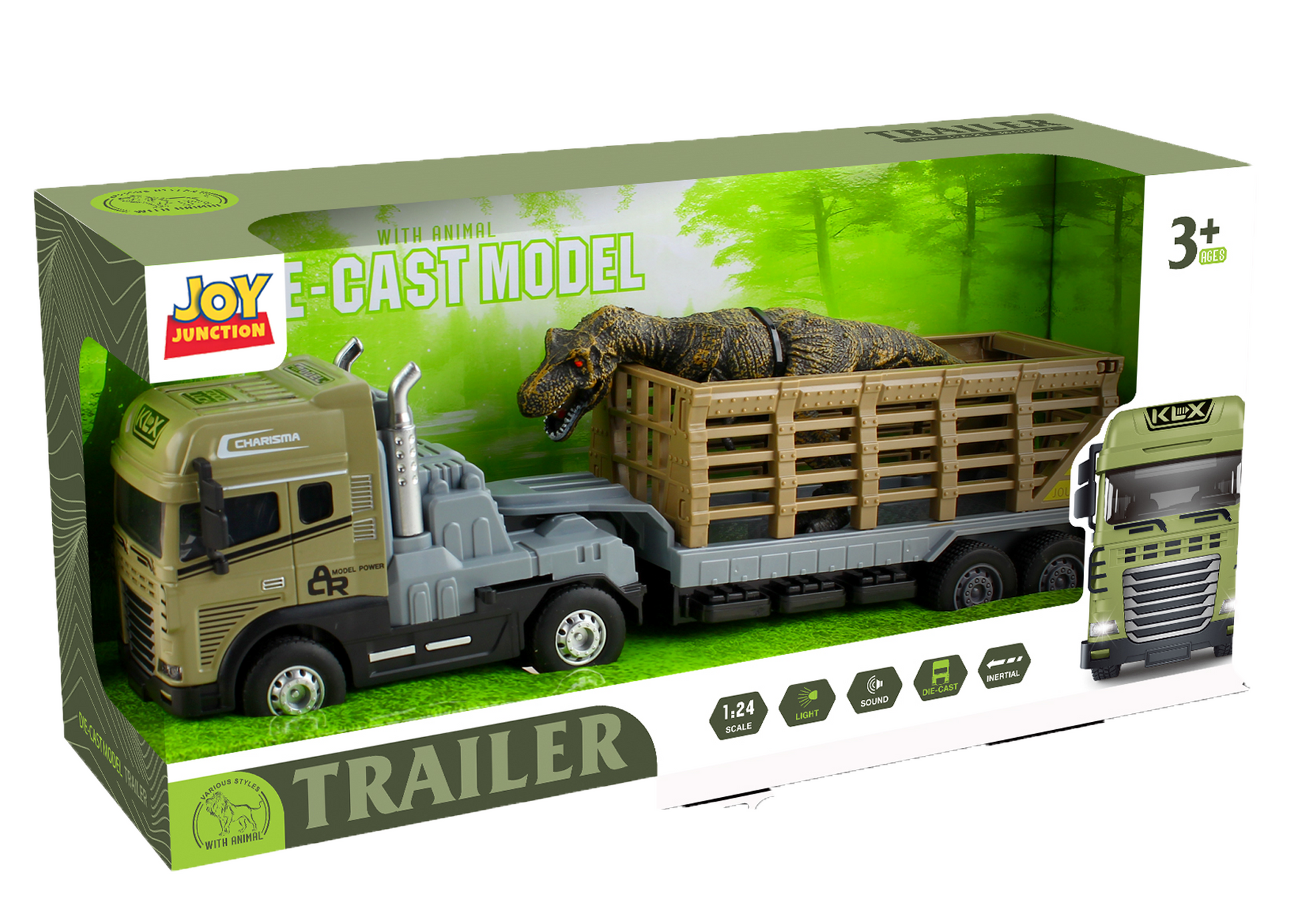 1:24 Scale Metal Toy Rescue Trailer Series Alloy Diecast Truck and Trailer Set, Diecast Pretend Play Toy Truck Vehicles for K