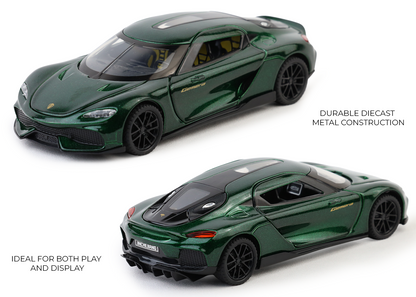 Koengseg 1:32 Scale Alloy Metal Pullback Toy car with Openable Doors Light Music