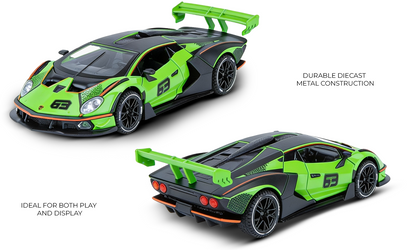 Lamborghini 1:32 Scale Alloy Metal Pullback Toy car with Openable Doors Light Music