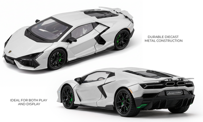 Lamborghini Revuelto 1:32 Scale Alloy Metal Pullback Toy car with Openable Doors Light Music