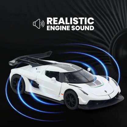 Koengseg Jesko Diecast Car 1:32 Scale – Metal Model with Lights, Sound & Pull-Back Action