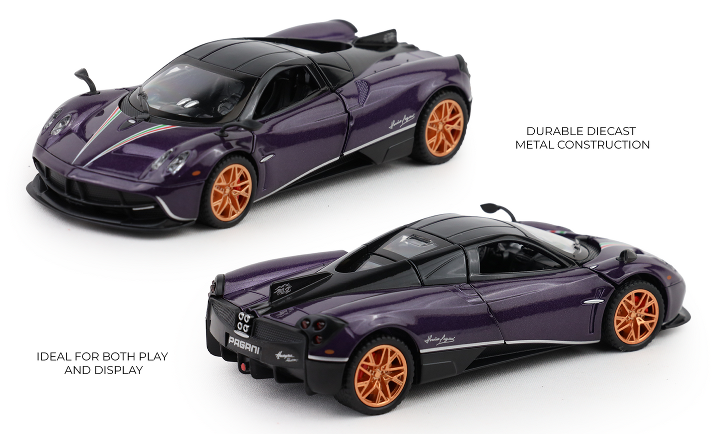 Pagani Huayra 1:32 Scale Alloy Metal Pullback Toy car with Openable Doors Light Music