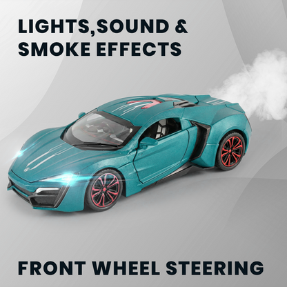Lyken Super Run 1:24 Scale Model Car With Smoke Effect