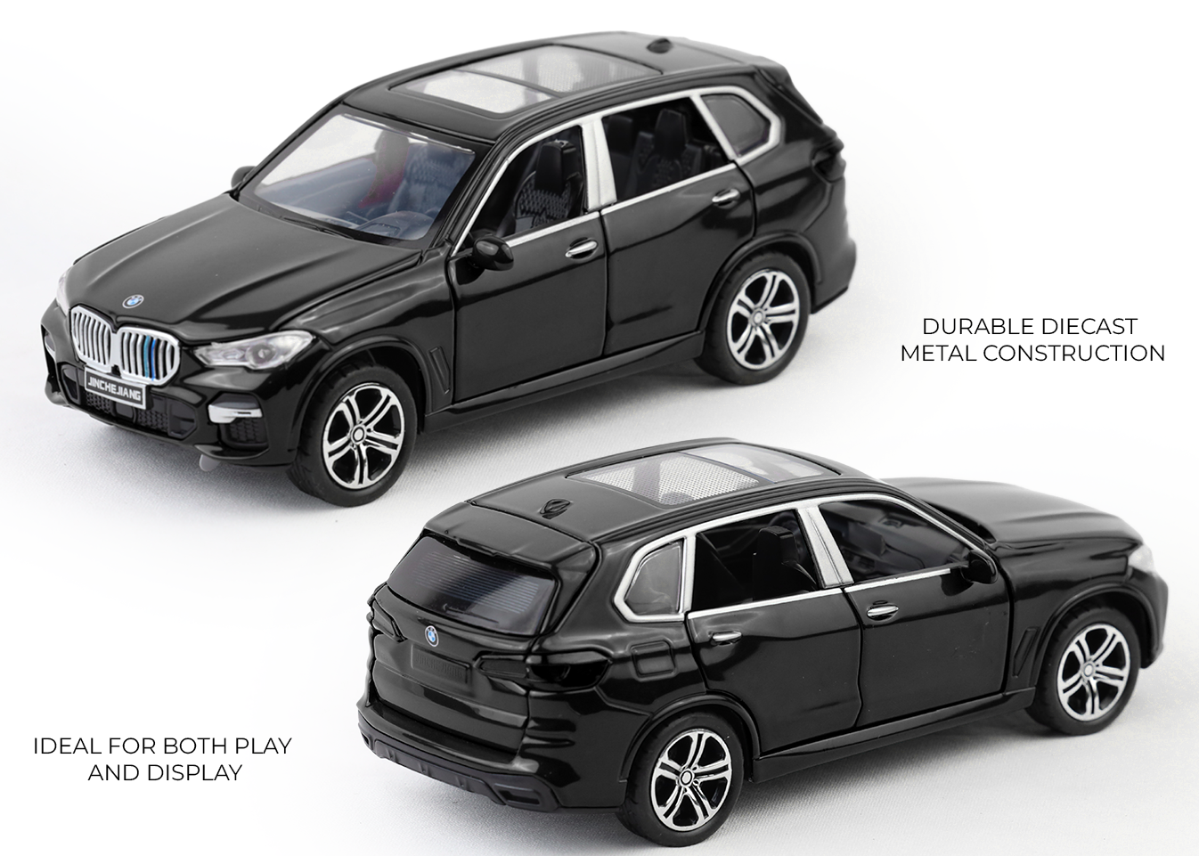 BMW X5 1:32 Scale Alloy Metal Pullback Toy car with Openable Doors Light Music