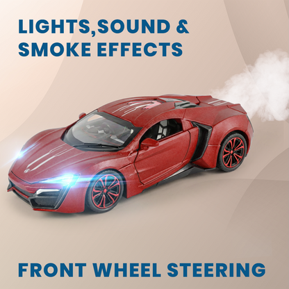 Lyken Super Run 1:24 Scale Model Car With Smoke Effect