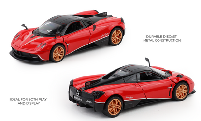 Pagani Huayra 1:32 Scale Alloy Metal Pullback Toy car with Openable Doors Light Music