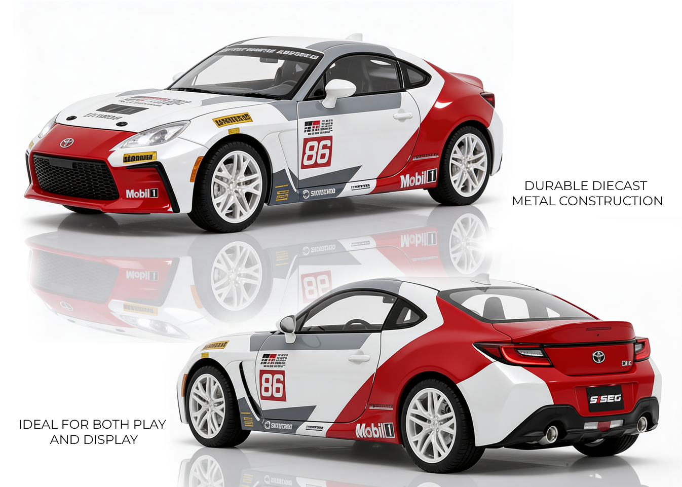 Toyota GR-86 1:32 Scale Alloy Metal Pullback Toy car with Openable Doors Light Music - Image 15