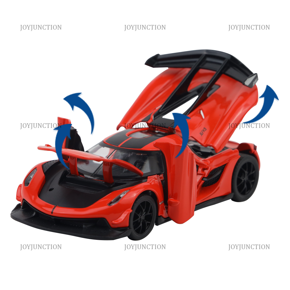 Koengseg Jesko Diecast Car 1:32 Scale – Metal Model with Lights, Sound & Pull-Back Action