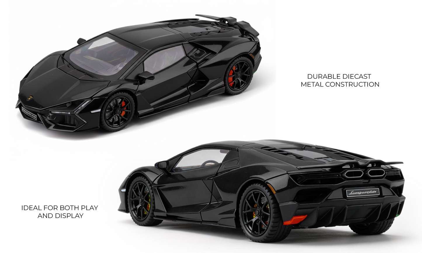 Lamborghini Revuelto 1:32 Scale Alloy Metal Pullback Toy car with Openable Doors Light Music