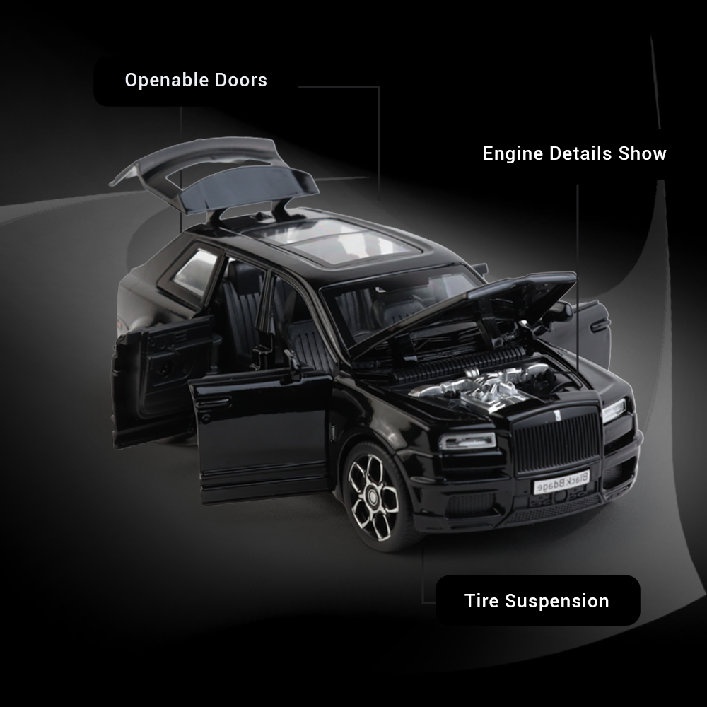 Rols Royce Cullinan Black Badge 1:32 Scale Model Car