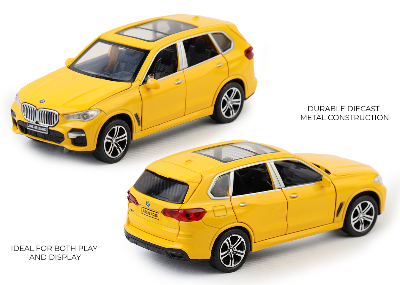 BMW X5 1:32 Scale Alloy Metal Pullback Toy car with Openable Doors Light Music