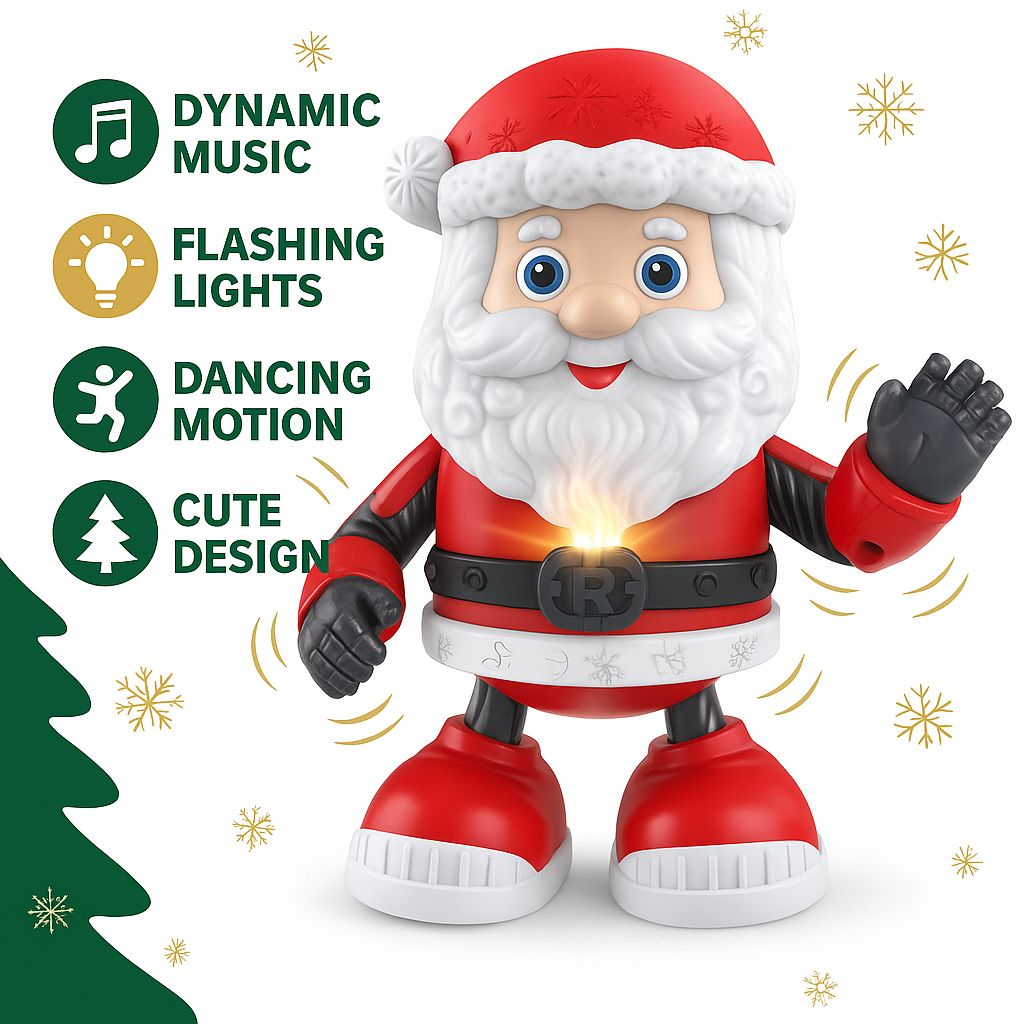 Electric Breakdancing Santa Claus – Singing, Dancing & 360° Rotating Musical Holiday Toy