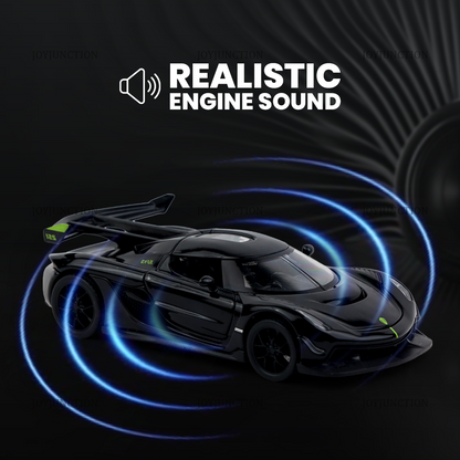 Koengseg Jesko Diecast Car 1:32 Scale – Metal Model with Lights, Sound & Pull-Back Action