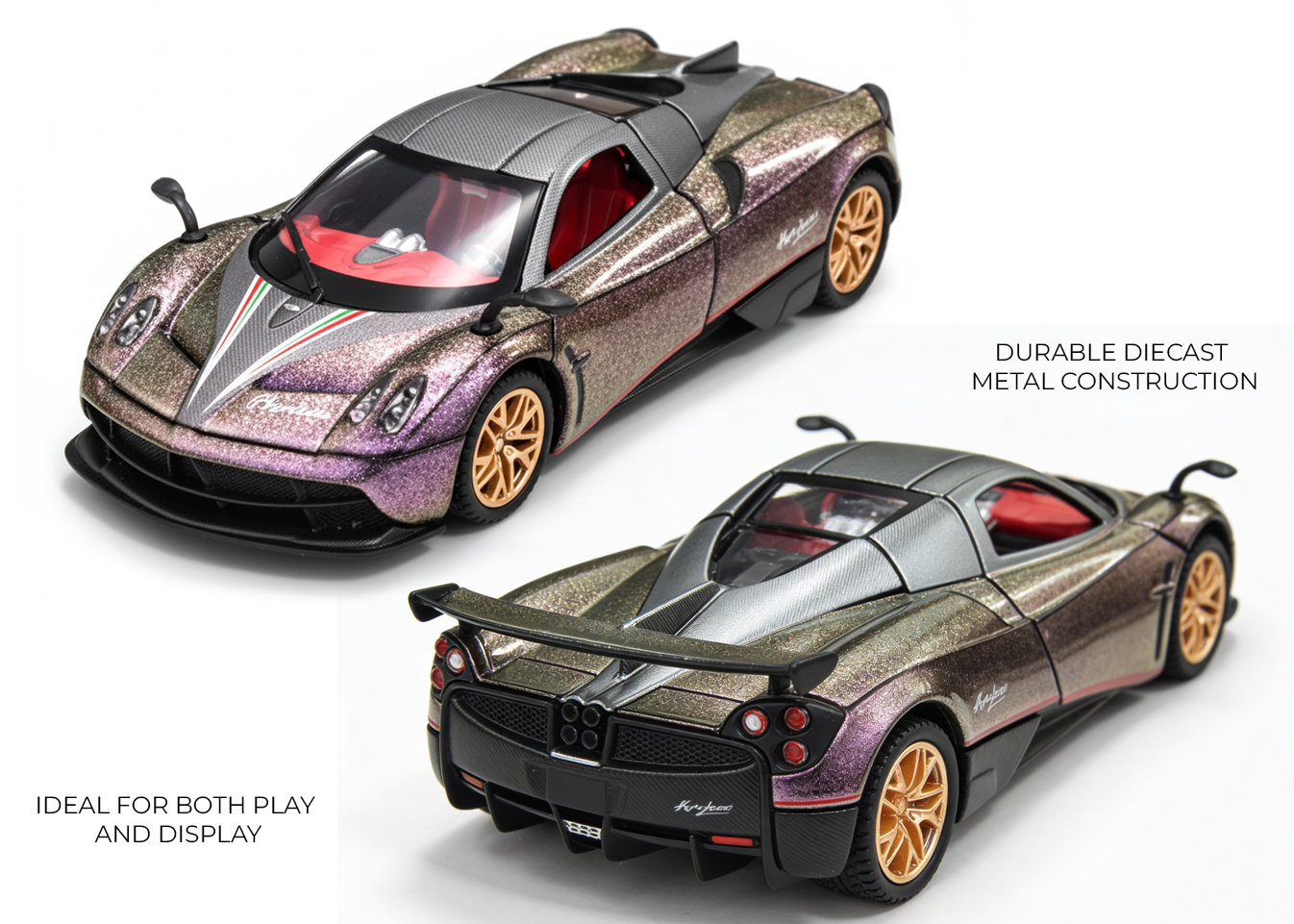 Pagani Fengshen 1:32 Scale Alloy Metal Pullback Toy car with Openable Doors Light Music