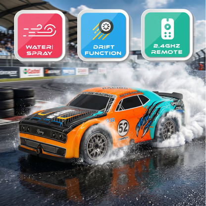 Rechargeable Remote Control - High Speed Drift Racing Car with Extra Drift Tires – Light & Smoke