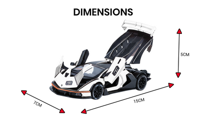 Lamborghini 1:32 Scale Alloy Metal Pullback Toy car with Openable Doors Light Music