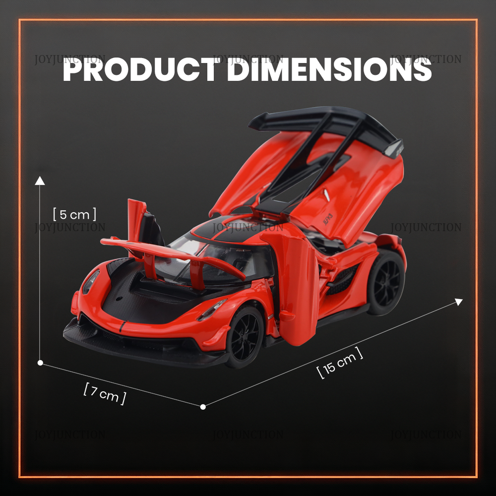 Koengseg Jesko Diecast Car 1:32 Scale – Metal Model with Lights, Sound & Pull-Back Action