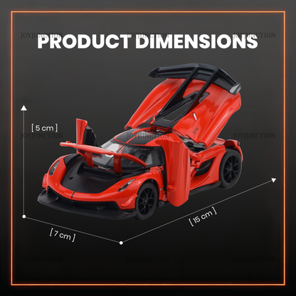 Koengseg Jesko Diecast Car 1:32 Scale – Metal Model with Lights, Sound & Pull-Back Action