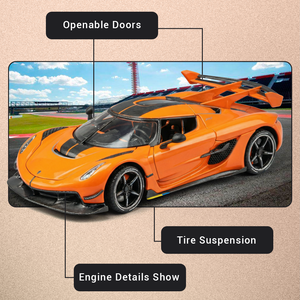 Koenigsegg 1:24 Scale Model Car with Smoke Effect