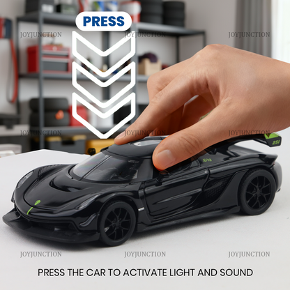 Koengseg Jesko Diecast Car 1:32 Scale – Metal Model with Lights, Sound & Pull-Back Action