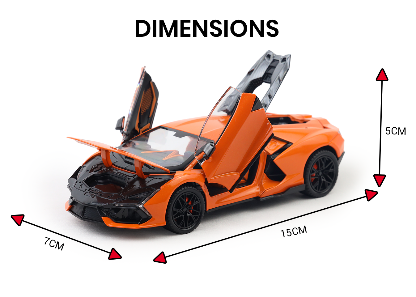 Lamborghini Daniel Street 1:24 Scale Model Car - Image 6