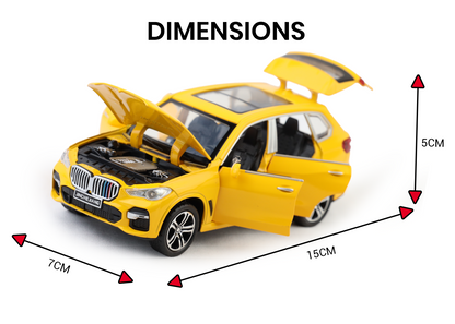 BMW X5 1:32 Scale Alloy Metal Pullback Toy car with Openable Doors Light Music