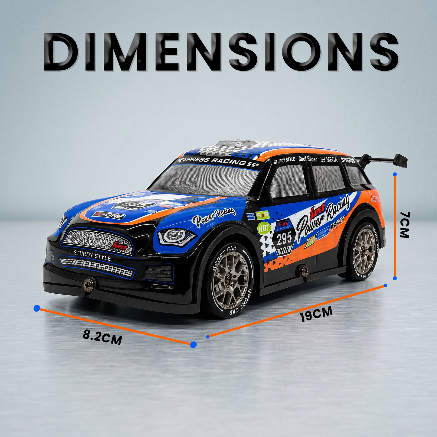 Rechargeable Remote Control - High Speed Drift Racing Car with Extra Drift Tires – Light & Smoke Effect